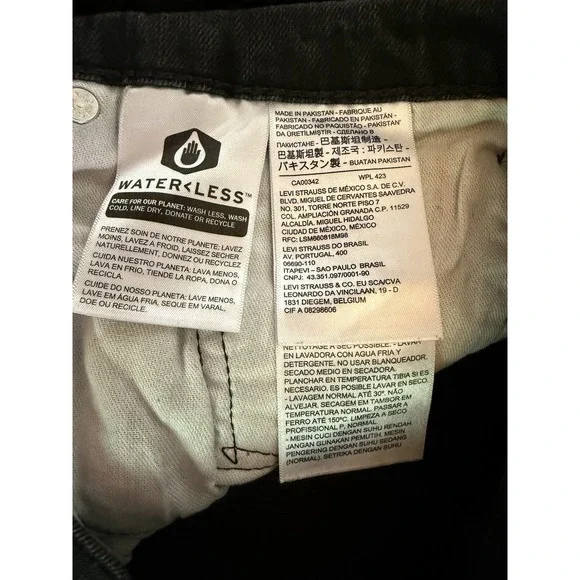 Levi's Black 541 Straight Dark Wash Denim Casual Jeans Men's 36X34 - Picture 5 of 6